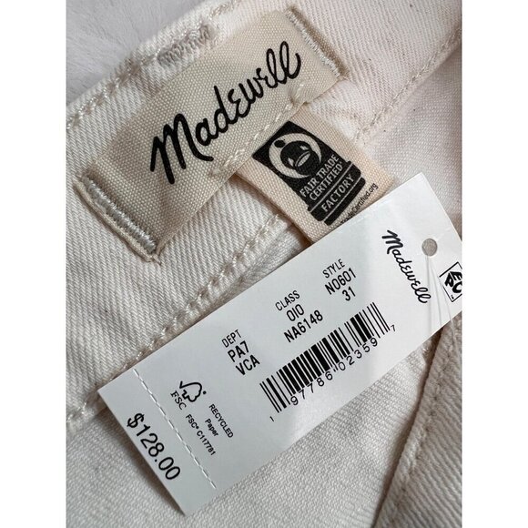 New Madewell Women's Size 31 The Perfect Vintage Wide-Leg Crop Jean *Stains* - Picture 3 of 16